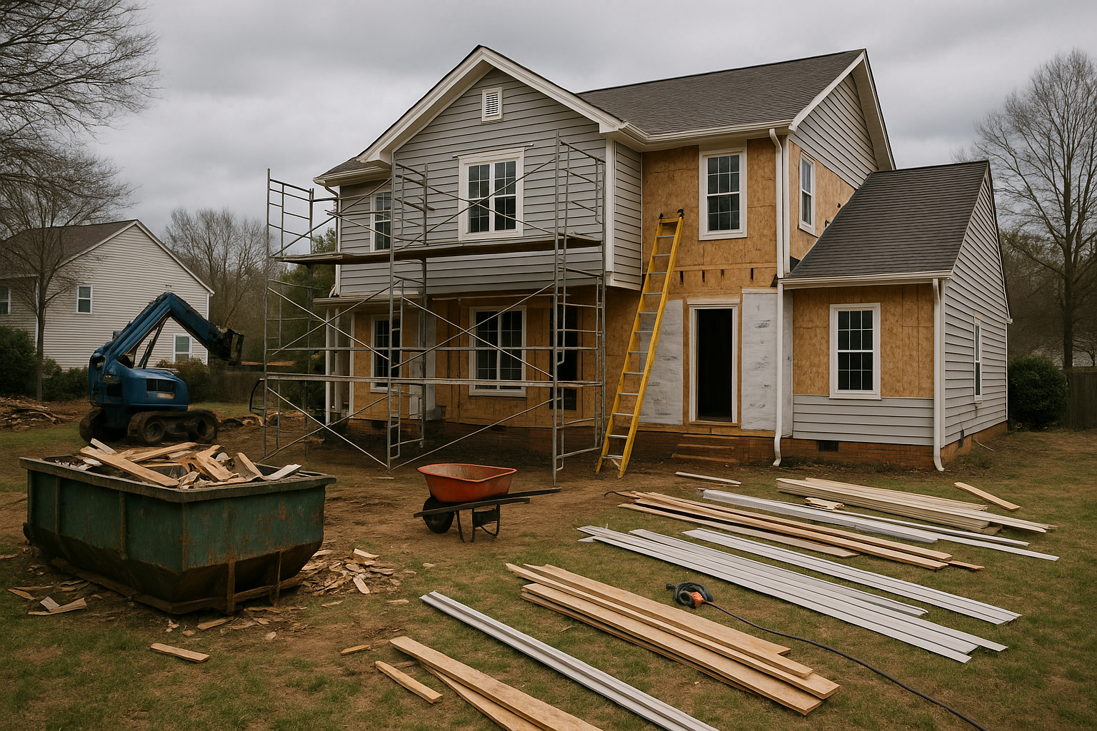 Greenleaf Building Group begins construction on a residential project in Charlotte, NC.