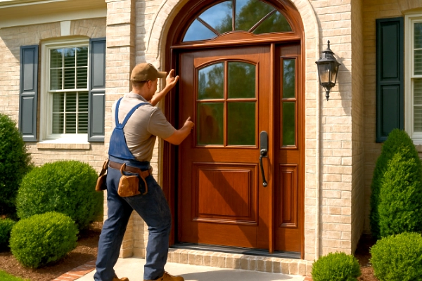 Greenleaf Building Group enhances home entry with new doors installed by local experts.
