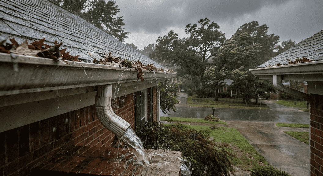 Charlotte gutters prepared for heavy rain with clean, clear drainage